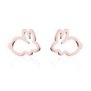 Pink Bunny Stud stainless steel Earrings